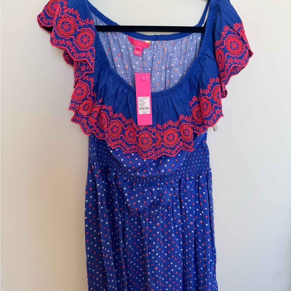 Lilly Pulitzer Blue and Red Dress